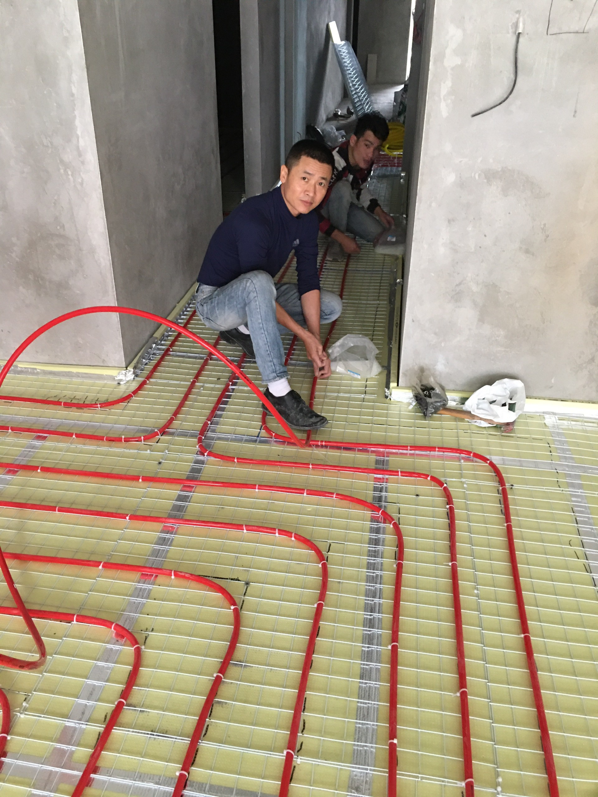 Nhà phố – thi công sưởi sàn